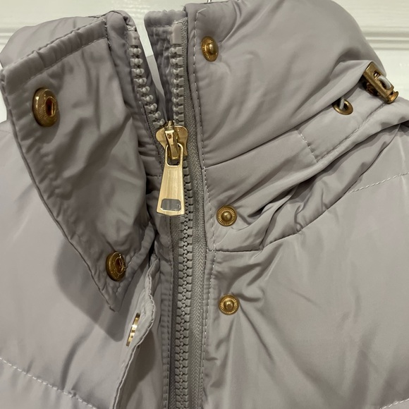 Long Hooded Puffer Jacket Grey - M - Picture 2 of 16